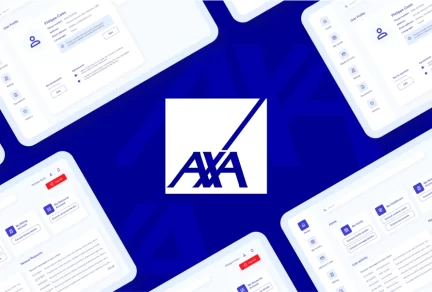 AXA platform user panel – editing profile and contact information.