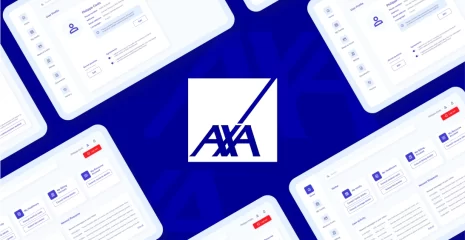 AXA platform user panel – editing profile and contact information.