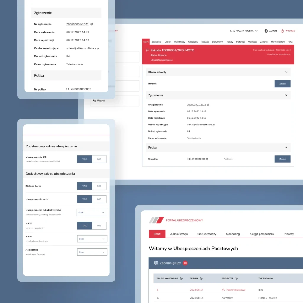 Insurance scope and client data configuration module