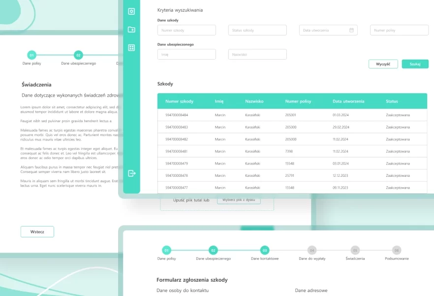 Main view of the AI-powered refund process automation application