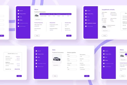 Vehicle details entry form for a leasing offer in the banking channel