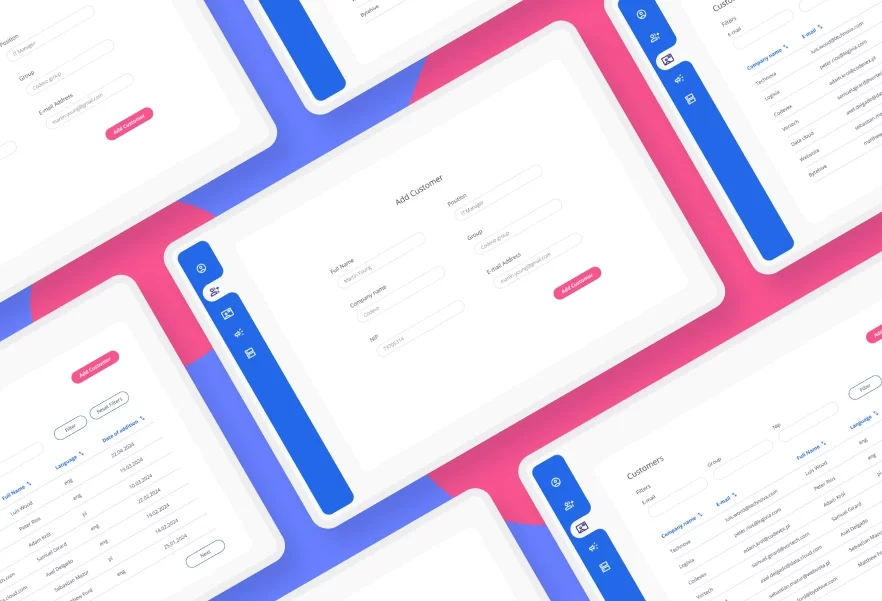 Lista klientów w systemie CRM z funkcją filtrowania – automatyzacja pozyskiwania zleceń transportowych